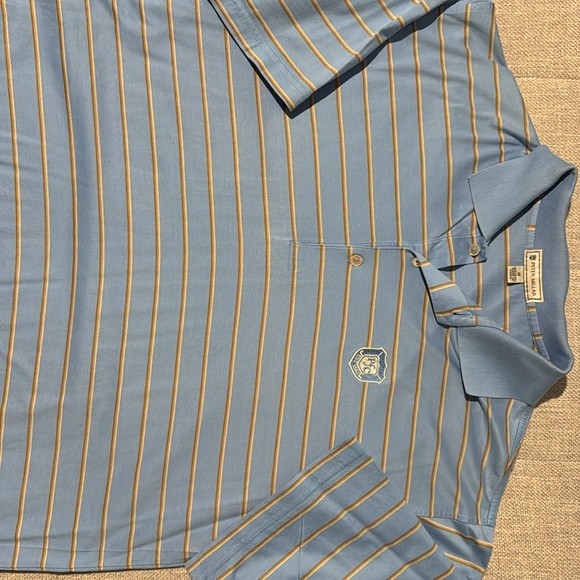 Peter Millar Blue Striped Polo Shirt - Picture 2 of 2